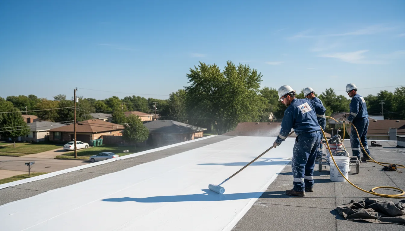 Commercial roof coating in Sallis, MS near me